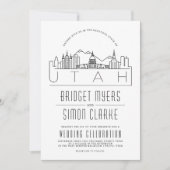 Utah Wedding | Veldlijnuitnodiging voor stylized S Kaart (Voorkant)