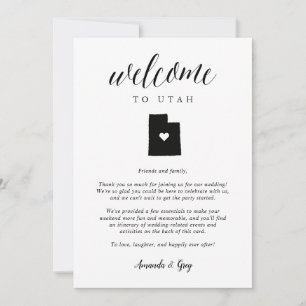 Utah Wedding Welcome Letter & Itinerary