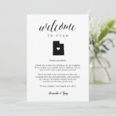 Utah Wedding Welcome Letter & Itinerary (Staand voorkant)