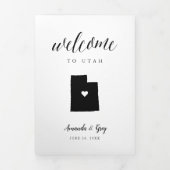 Utah Wedding Welcome Letter & Itinerary Drieluik Programma (Cover)