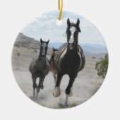Utah Wild Horses die lopen Keramisch Ornament (Voorkant)