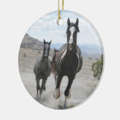 Utah Wild Horses die lopen Keramisch Ornament (Links)