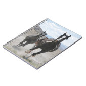 Utah Wild Horses die lopen Notitieboek (Linkerzijde)