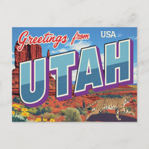 Utah woestijn Bobcat Monument Valley Briefkaart