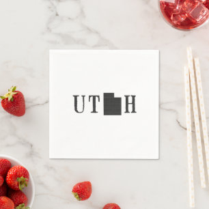Utah Word Art Paper Party Napkins Servet