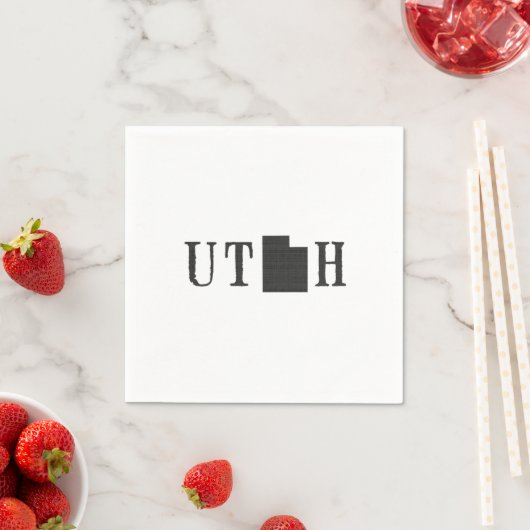 Utah Word Art Paper Party Napkins Servet (Insitu)