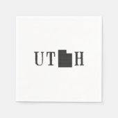 Utah Word Art Paper Party Napkins Servet (Voorkant)