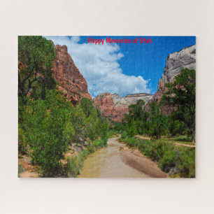 Utah Zion bergen. Jigzaag Puzzle Legpuzzel