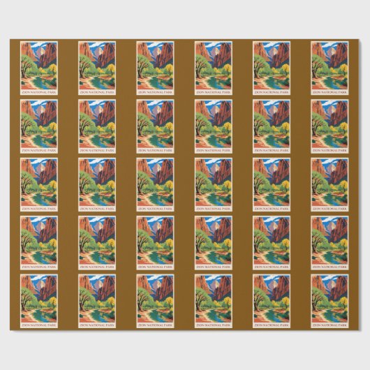 Utah - Zion Nationaal Park Cadeaupapier (Vlak)