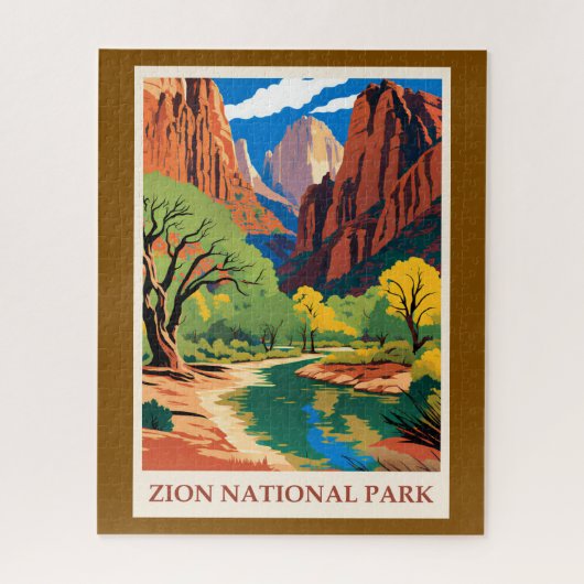 Utah - Zion Nationaal Park Legpuzzel (Verticaal)