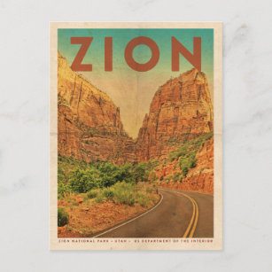  Utah Zion Nationaal Park Reis Briefkaart