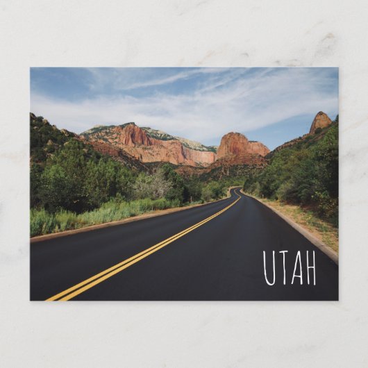 Utah Zion National Park Briefkaart (Voorkant)