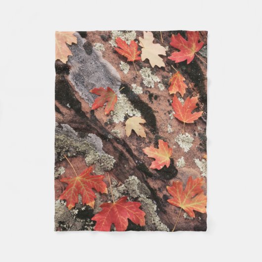 Utah, Zion National Park, Herfstpatronen Fleece Deken (Voorkant)