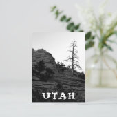 UTAH Zion National Park Lone Tree White Briefkaart (Staand voorkant)