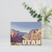 Utah Zion Natuur Adventure Hiking Park Briefkaart (Staand voorkant)