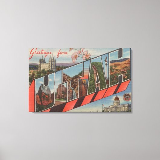 UtahLarge Letter ScenesUtah Canvas Afdruk (Voorkant)