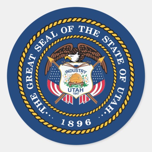 Utahn Seal, Zegel van Utah Sticker (Voorkant)
