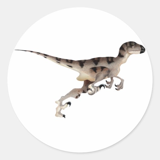 Utahraptor Ronde Sticker (Voorkant)