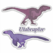 Utahraptor Sticker Sheet (Voorkant)