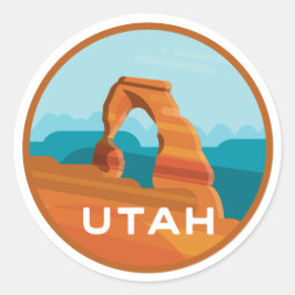 Utah's delicate boog ronde sticker