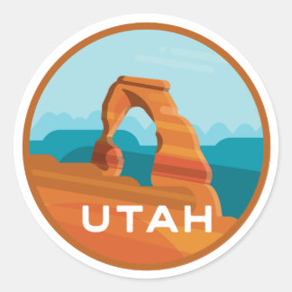 Utah's delicate boog ronde sticker