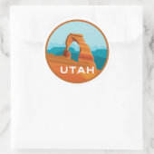 Utah's delicate boog ronde sticker (Tas)