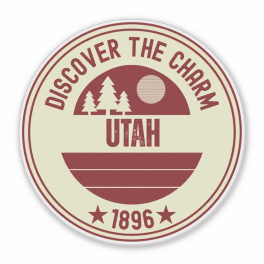 Utah's Mighty 5 - Nationale parken cadeau Sticker (Voorkant)