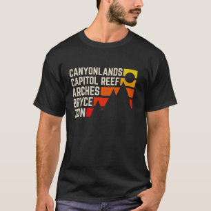 Utahs Vijf Nationale Parken Souvenir NPS Moab Utah T-shirt