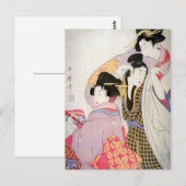 Utamaro Geishas met Tipsy Client Briefkaart (Voorkant / Achterkant)