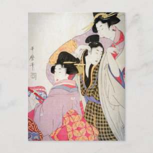 Utamaro Geishas met Tipsy Client Briefkaart