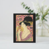 Utamaro Kitagawa Kushi Comb Briefkaart (Staand voorkant)