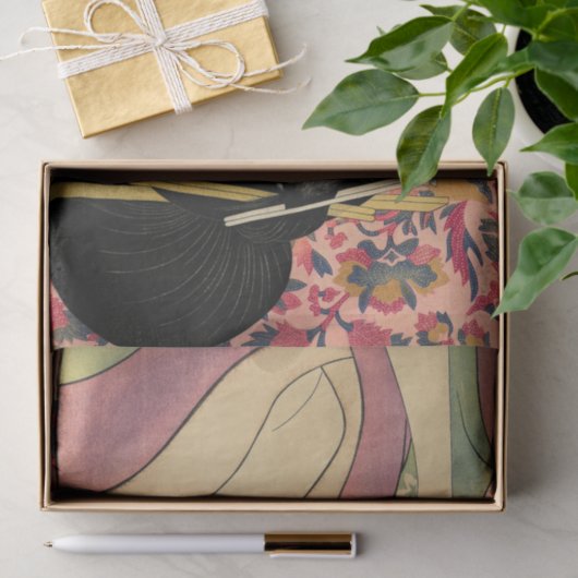 Utamaro: Kushi (Comb). Tissuepapier (Geschenk)