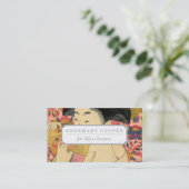 Utamaro: Kushi (Comb). Visitekaartje (Staand voorkant)