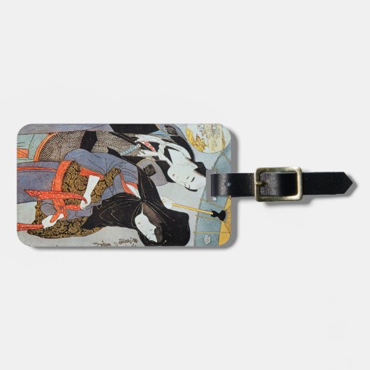 Utamaro: Lovers, 1797 Bagagelabel (Voorkant horizontaal)