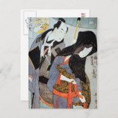 Utamaro: Lovers, 1797 Briefkaart (Voorkant / Achterkant)