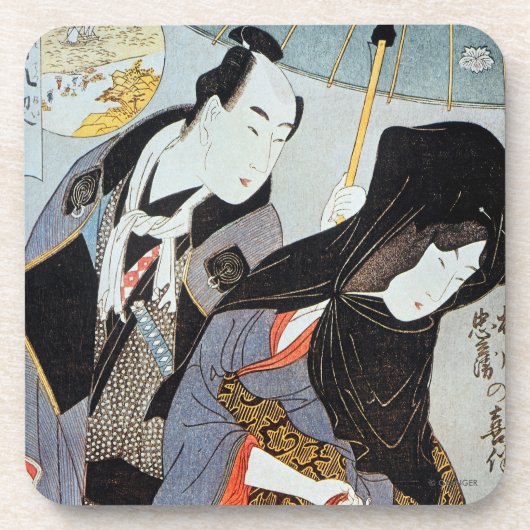 Utamaro: Lovers, 1797 Drankjes Onderzetter (Voorkant)
