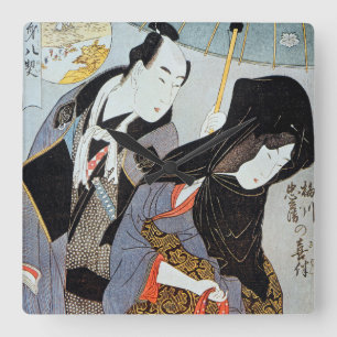 Utamaro: Lovers, 1797 Vierkante Klok