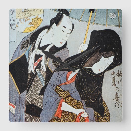 Utamaro: Lovers, 1797 Vierkante Klok (Voorkant)