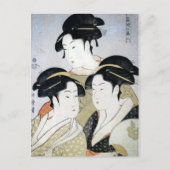 Utamaro Three Beauties of Edo Briefkaart (Voorkant)