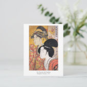 Utamaro Two Beauties met Bamboo Briefkaart (Staand voorkant)