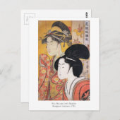 Utamaro Two Beauties met Bamboo Briefkaart (Voorkant / Achterkant)