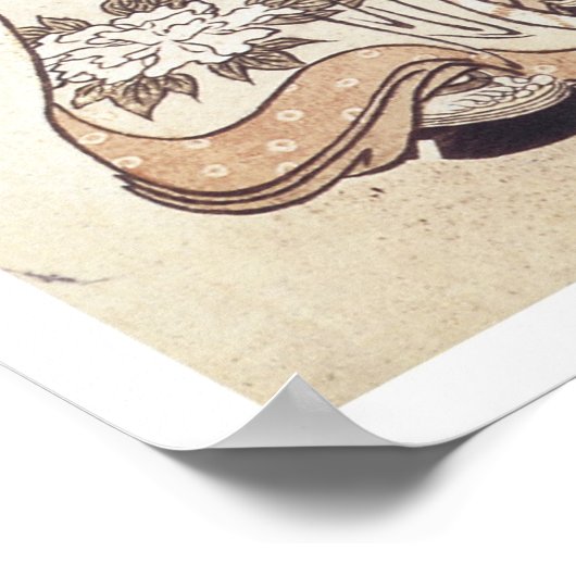 Utamaro-uur van de aap 1780-kunst-Prints Poster (Hoek)