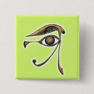 Utchat - Amulet of Protection Vierkante Button 5,1 Cm