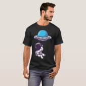 UTE-astronaut drijft met UFO-ballon T-shirt (Voorkant volledig)