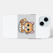 Ute Cartoon Cat Illustratie – Transparant Backgro Case-Mate iPhone Case (Achterkant (horizontaal))