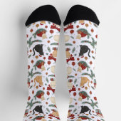 ute Cats and Christmas Decorations Pattern Socks Sokken (Top)