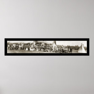 Ute Indian Camp Foto 1913 Poster