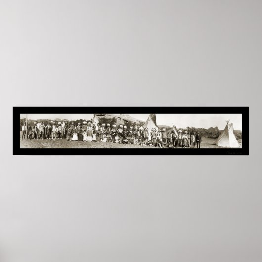 Ute Indian Camp Foto 1913 Poster (Voorkant)