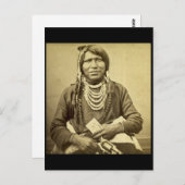 Ute Indian met Pistol en kaart (Voorkant / Achterkant)