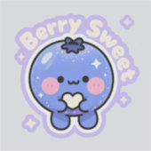 ute Kawaii Alien Blueberry-Sticker | esthetische s Sticker (Voorkant)
